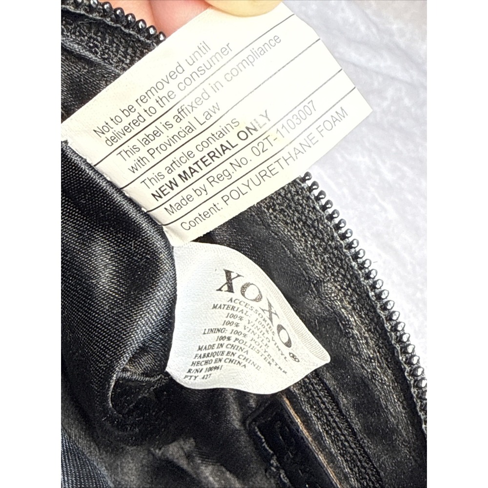 Vintage Y2K XOXO black snakeskin textured mini shoulder bag VGUC - Picture 8 of 13